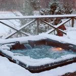 hot tub in winter