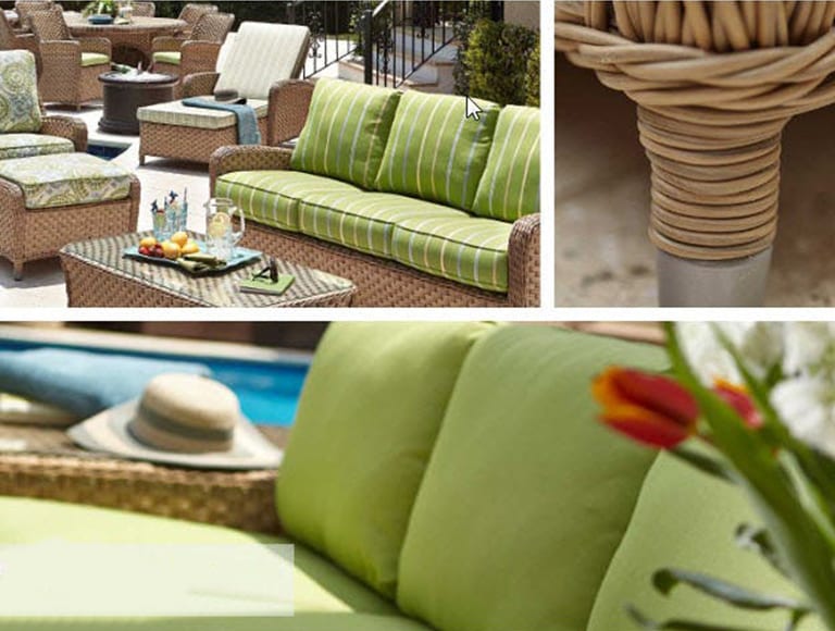 green outdoor furniture